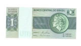 Bancnota Brazilia 1 cruzeiro 1980, seria B15850, UNC
