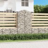 VidaXL Coș gabion arcuit, 100x50x180/200 cm, fier galvanizat 153439