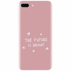 Husa silicon pentru Apple Iphone 8 Plus, The Future Is Bright foto