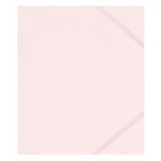 Mapă Plastic, A5, Culoare Roz Pudra, Elastic, Dimensiuni 14.5x21cm