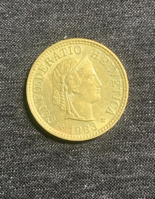 Moneda 5 rappen 1983 Elvetia foto