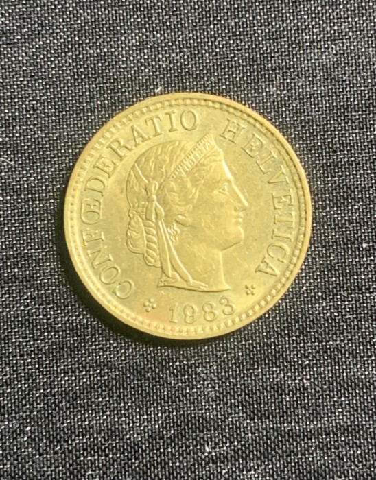 Moneda 5 rappen 1983 Elvetia