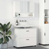 vidaXL Set de mobilier pentru baie cu raft 2 pcs Alb 76.5 x 35 x 64 cm 3393013