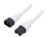 Cablu de alimentare IEC C14 - C15 5m alb