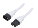 Cablu de alimentare IEC C14 - C15 5m alb