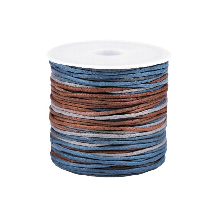 Snur curcubeu din bumbac, diametru 1 mm, lungime 20 m, Maro