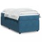 vidaXL Pat box spring cu saltea, albastru &icirc;nchis, 90x190 cm, catifea 3285612