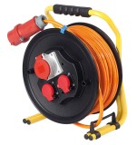 Cumpara ieftin Tambur de cablu 40m 5x1.5 CEE cu siguranta, profesional IP44, As Schwabe