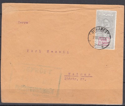 ROMANIA 1918 TIMBRE GERMANE CU SUPRATIPAR GULTIG 9 ARMEE VALOAREA 30 BANI/PLIC foto
