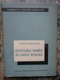 Locutiunile verbale in limba romana - Florica Dimitrescu AUTOGRAF