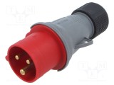 Conector alimentare AC trifazat AMPHENOL IP&amp;S 16A 415V mufă tată IP44