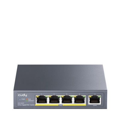 CUDY 5-Port Gigabit PoE+ Switch 60W foto