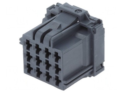 Conector automotive mufa mamă MCP 2.8 cablu PIN 12 gri foto