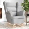 Gossi scaun balansoar, gri nor, 74x90x102 cm, material textil