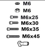 Set suruburi pentru kitul Menabo Fix Point 506