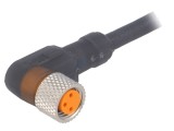 Conector M8 2m 3-PIN 90&deg; PUR