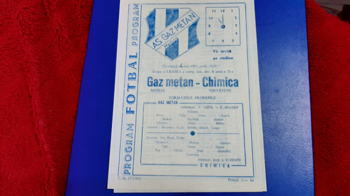 program Gaz M. Medias - Chimica tirnaveni