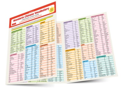 Mandarin Chinese Vocabulary Language Study Card: Over 700 Key Mandarin Vocabulary At-A-Glance (Online Audio Files) foto