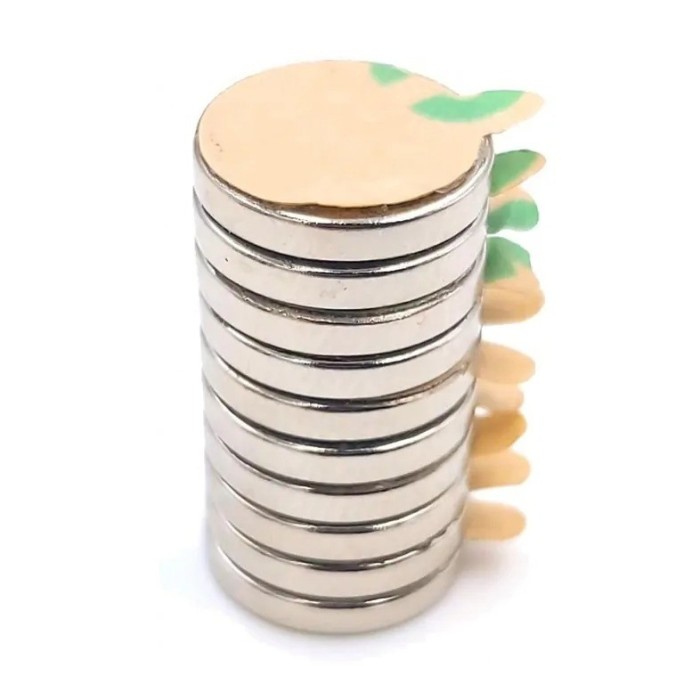 Set 10 magneti neodim, autoadezivi, rotunzi, universali, diverse activitati, 8x1 mm