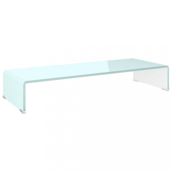 Stativ TV/Suport monitor, sticla, verde, 80 x 30 x 13 cm