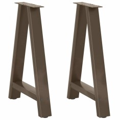vidaXL Picioare de masă &icirc;n formă de A, 2 buc., 50x(72-73) cm, oțel