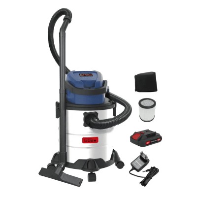 Aspirator umed uscat cu acumulator NTS 18-201-05 Gude 58582, 18 V, 2 Ah, 20 L foto