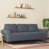 VidaXL Canapea cu 3 locuri, gri &icirc;nchis, 180 cm, material catifea 359540