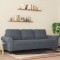 vidaXL Canapea cu 3 locuri, gri &icirc;nchis, 180 cm, material catifea 359540