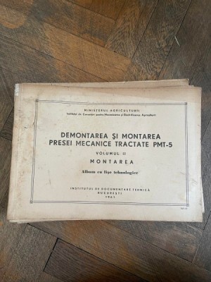 Demontarea si montarea presei mecanice tractate PMT-5 Volumul II Montarea Album cu fise tehnologice foto