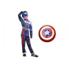 Costum Captain America cu Muschi si Scut Supererou 30cm, Pentru Copii 3-5 Ani, Carnaval, Halloween, Marvel