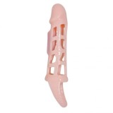 BAILE - PENIS EXTENDER COVER WITH VIBRATION AND NATURAL STRAP 13.5 CM, BAILE FOR HIM