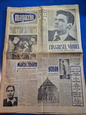 ziarul magazin 21 iunie 1958 - congresul modei , interviu florin piersic ,pestera electrificata de pe langa baia de fier foto
