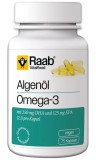 Raab Omega 3 din Ulei de Alge - 75 capsule (1183mg), Vegan, Fara Gluten, cu 250mg DHA si 125mg EPA