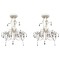 vidaXL Candelabre suspendate de plafon cu cristale 2 buc. alb elegant
