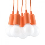 Lampă Suspendată Diego Portocale Pvc 5 Becuri Neregulate Moderne De Interior