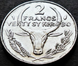Cumpara ieftin Moneda exotica 2 FRANCI KIROBO- MALAGASY MADAGASCAR, anul 1980 *cod 3849 A, Africa