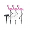Set 3 Lampi Solare Flamingo Strend Pro, 18x6x52 cm, 6 LED Alb Rece, Baterii AA Incluse, Gradina