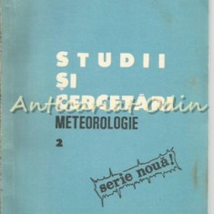 Studii Si Cercetari. Meteorologie - 1988 Volum: 2 - Tiraj: 300 Exemplare