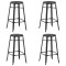 Gossi scaune de bar, 4 buc., negru, plastic