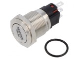 Comutator Anti-Vandalism 2 Poz SPDT 0,5A 220VAC IP40 16mm