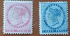 COLONII BRITAN.-''PRINT EDWARD'' 1861-Primele:2Val.(2 si3p.-Regin VICTORIA cu filigran)-cat Yv.=1400e!!!-nestamp.-Vezi-Scan, Nestampilat