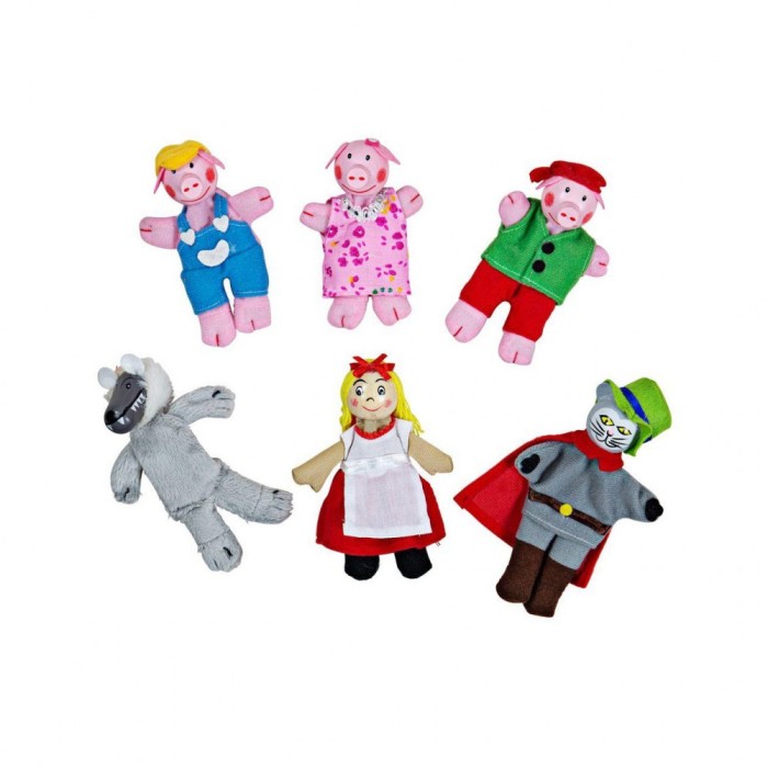 Set papusi degetar - Povestile copilariei