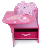 Birou din Lemn cu Scaun și Sertar Peppa Pig