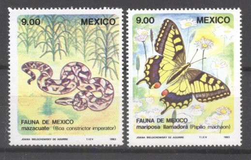 Argentina 1983 Butterflies, Snakes, MNH E.061