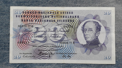 20 Francs 1971 Elvetia / Franchi Franken Switzerland / seria 080511 foto