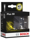 Set Becuri Halogen H7 Bosch Plus 90, 12V, 55W, 2 buc