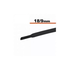 Tub termocontractibil negru 18mm/ 9mm 0.5m