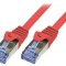 Patch cord rețea CAT6a S/FTP 2m roșu