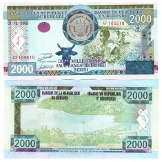 Burundi 2 000 2000 Francs 2008 P-47 UNC