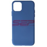 Husa Silicon Blue iPhone 11 Pro Max, High Copy, Protectie Premium